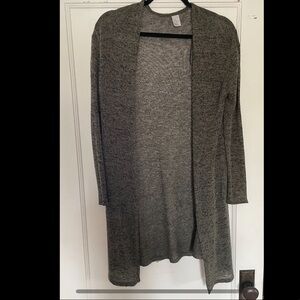 H&M Green/black Knit Lightweight Cardigan